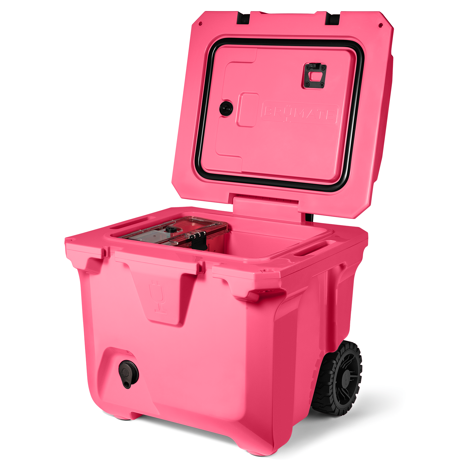 BrüTank 35-Quart Rolling Cooler | Neon Pink